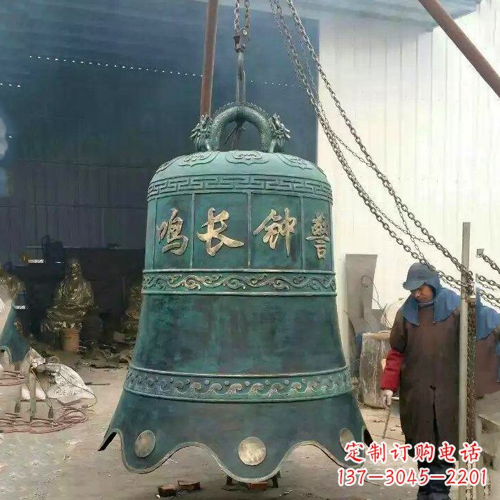 甘肃精美仿古青铜钟雕塑