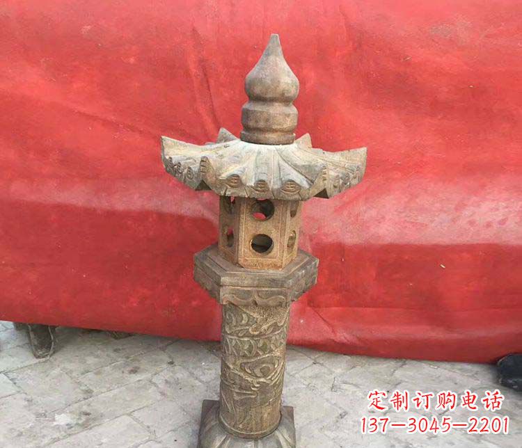 甘肃传统风格石灯雕塑
