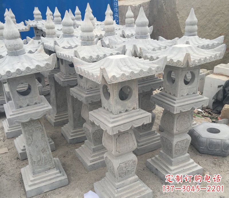 甘肃仿古石灯园林景观石雕