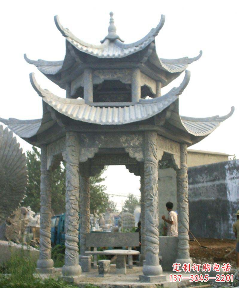 甘肃仿古石凉亭石雕