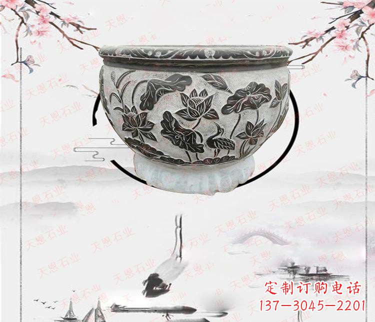 甘肃仿古石水缸石浮雕石雕,欧式古典设计
