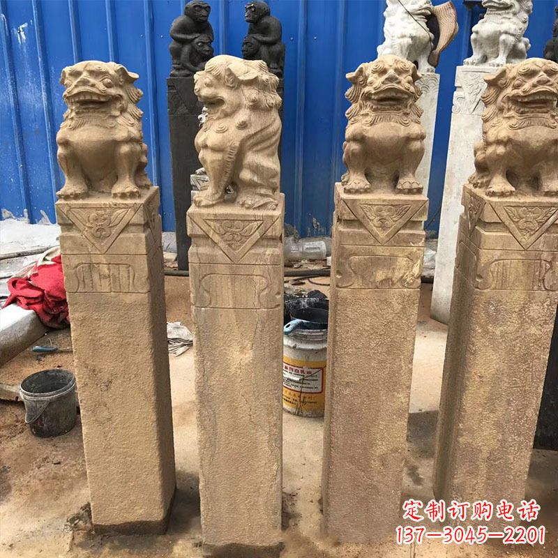 甘肃仿古拴马桩石雕塑——傅雕你的精美时光
