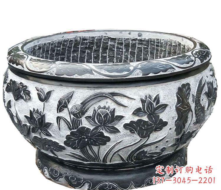 甘肃传承古典,精致仿古庭院花盆雕塑