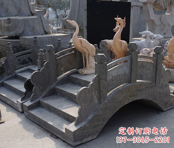 甘肃精致石制仿古拱桥雕塑