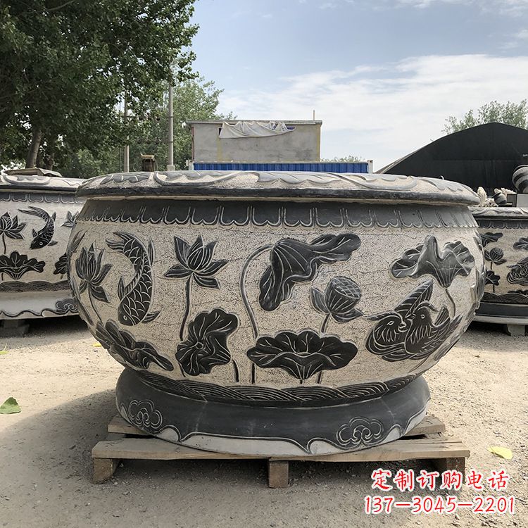 甘肃仿古鱼缸花盆摆件