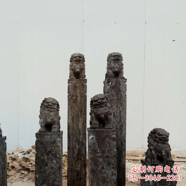 甘肃复古风格拴马桩雕塑