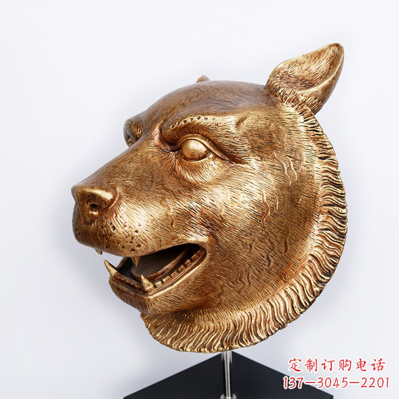甘肃玻璃钢雕刻虎头