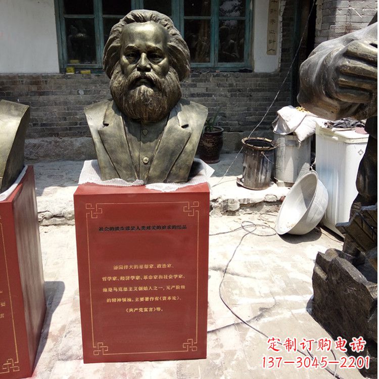 甘肃欣赏历史,珍藏马克思头像雕塑