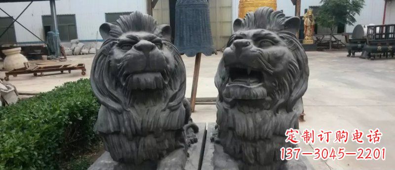 甘肃玻璃钢狮子雕塑