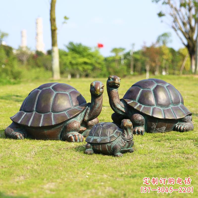 甘肃仿铜做工精美的乌龟雕塑摆件