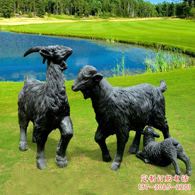 甘肃 雕刻经典,匠心独具,黑山羊雕塑