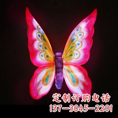 甘肃定制发光蝴蝶雕塑