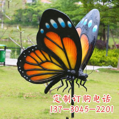 甘肃黄色蝴蝶雕塑