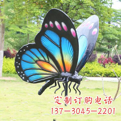 甘肃蓝蝴蝶雕塑-让你的室内空间焕发生机