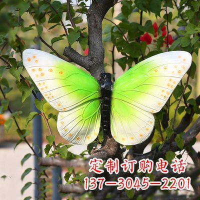 甘肃浅绿色蝴蝶雕塑