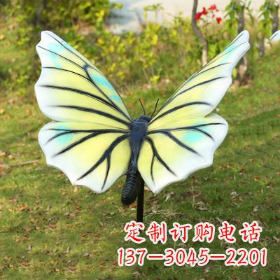 甘肃色彩丰富的仿真蝴蝶雕塑