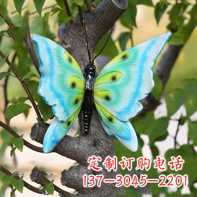 甘肃蓝色蝴蝶雕塑
