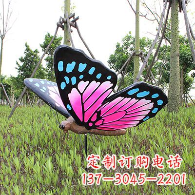甘肃紫蓝黑款蝴蝶雕塑