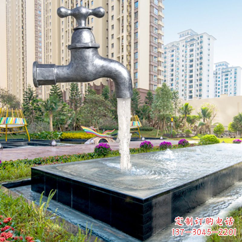 甘肃仿真水龙头流水喷泉雕塑