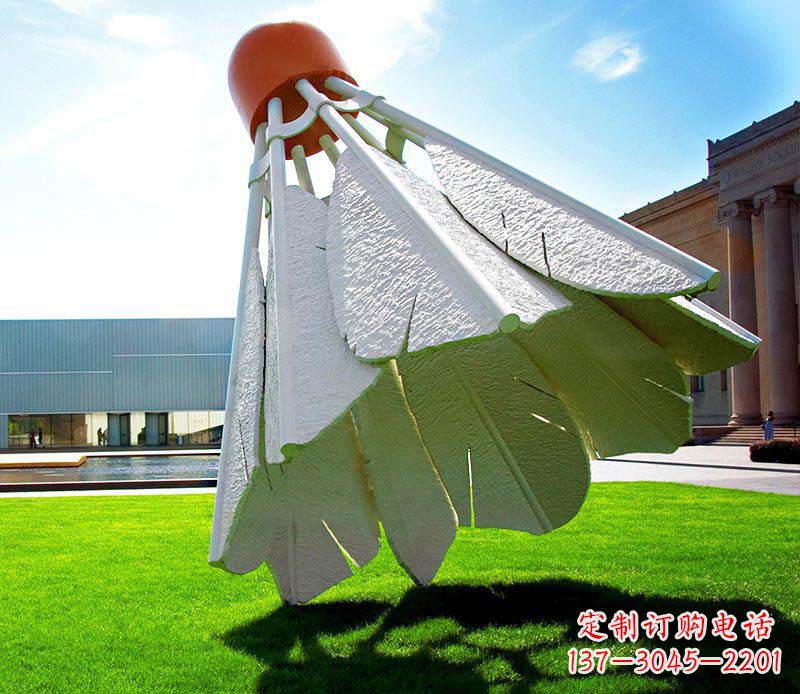 甘肃高级定制不锈钢羽毛球雕塑