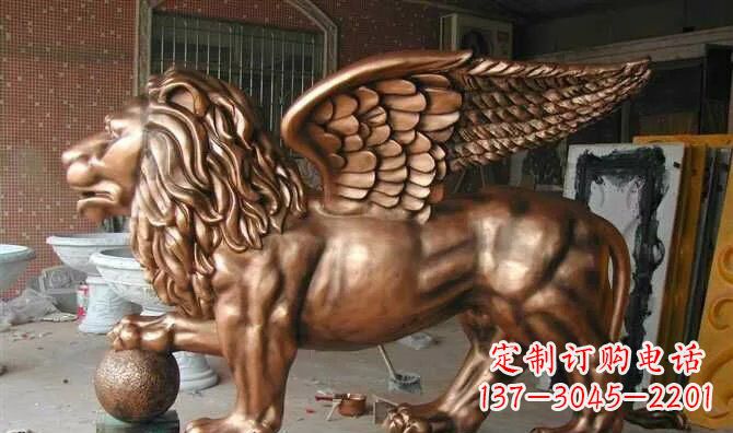 甘肃飞狮玻璃钢动物雕塑