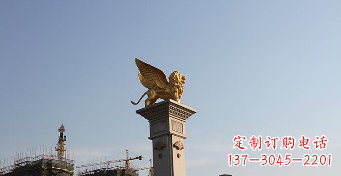 甘肃飞狮黄铜室内狮子雕塑