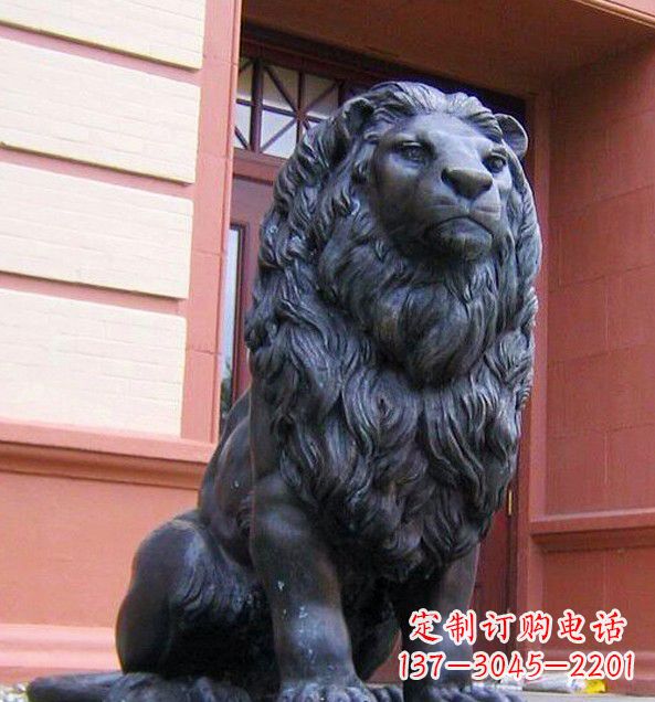 甘肃非洲狮子铜雕塑精美雕刻,精美绝伦