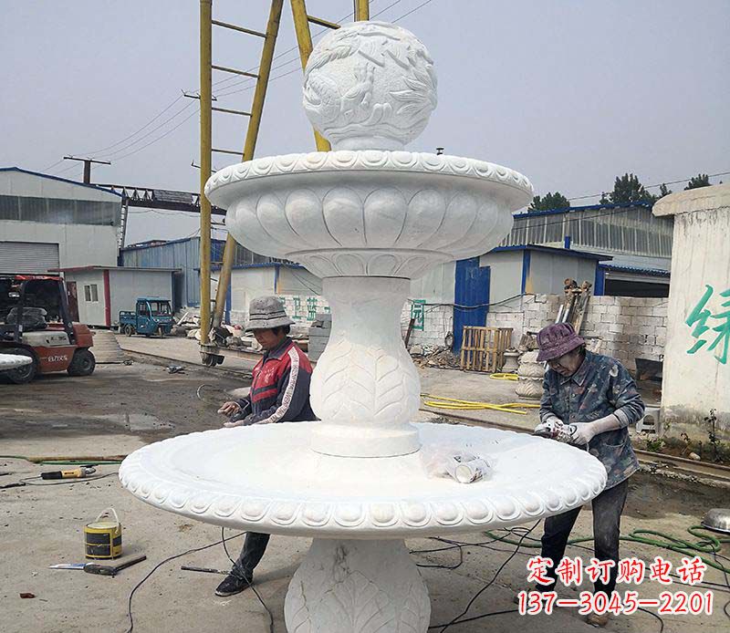甘肃风水球喷泉石雕塑
