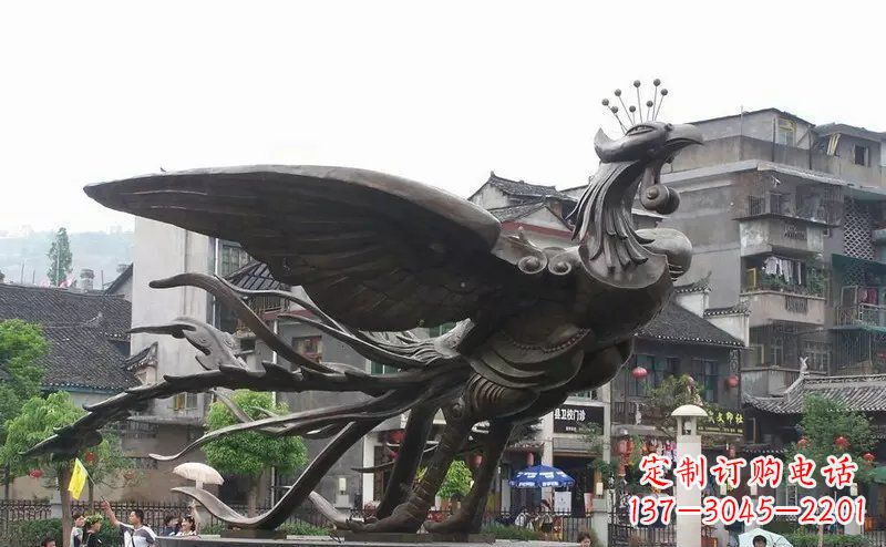 甘肃精美铜凤凰雕塑