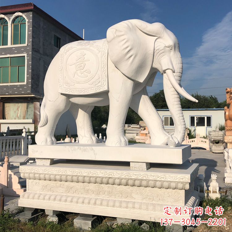 甘肃佛教石雕大象