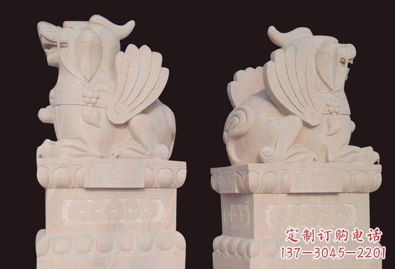 甘肃福星象征吉祥幸福高照貔貅石雕
