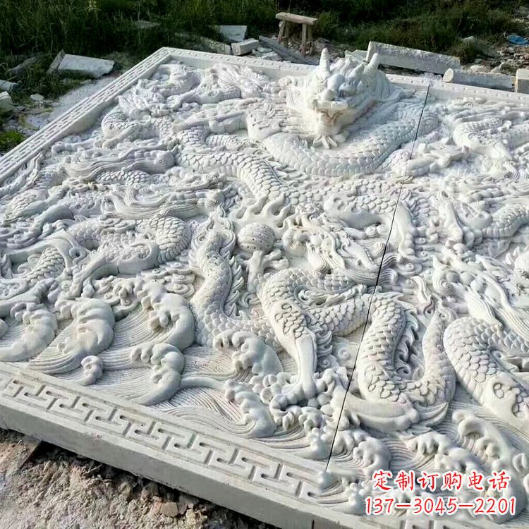 甘肃高浮雕龙纹建筑浮雕
