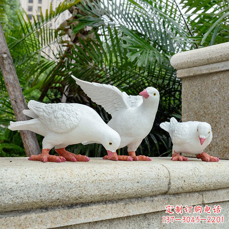甘肃纯美飞翔——手工鸽子雕塑
