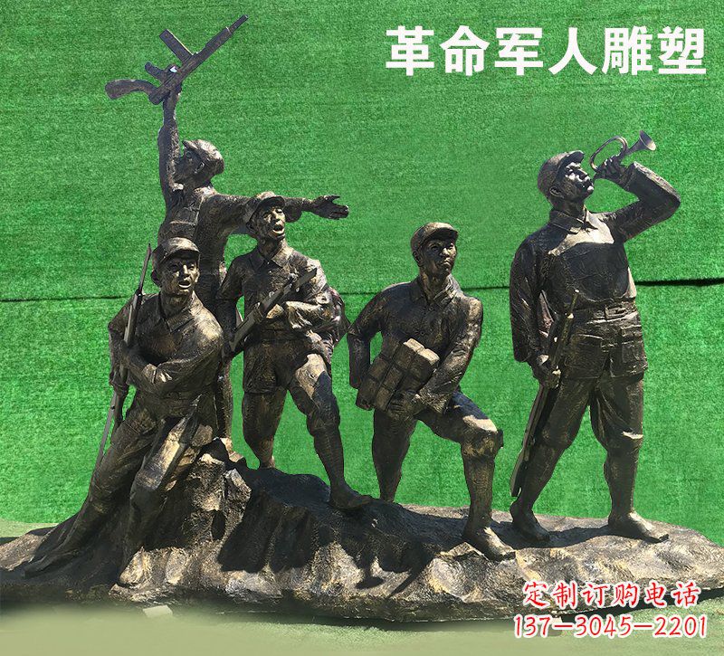 甘肃革命军人抗战纪念铜雕