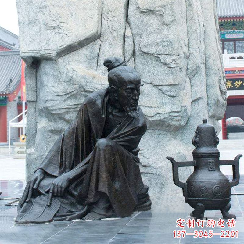 甘肃中国医史传承葛洪炼丹情景雕塑