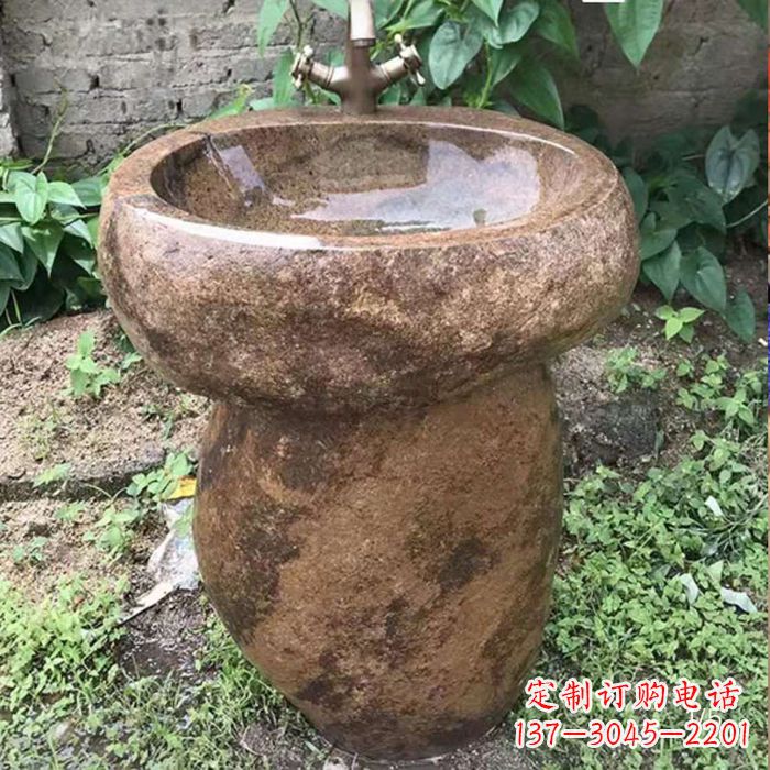 甘肃精美手雕石花盆,传承古典品位