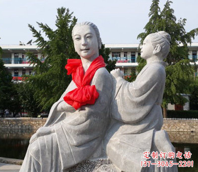甘肃爱与温柔——领雕”母亲”石雕景观装饰