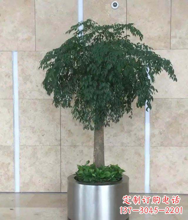 甘肃特色铜质花盆装饰雕塑