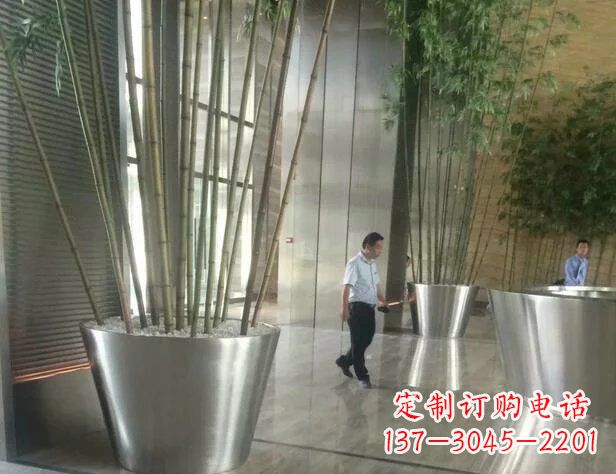 甘肃品质不锈钢花盆景观雕塑