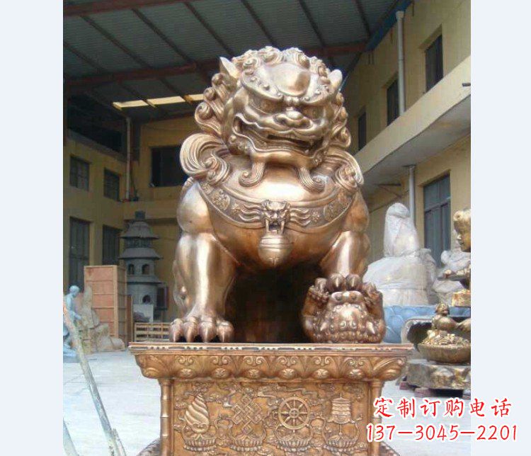 甘肃精致装饰型汇丰狮子铜雕塑