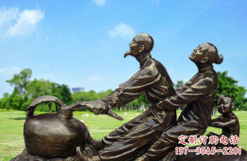 甘肃和谐之美,铜雕萝卜雕塑