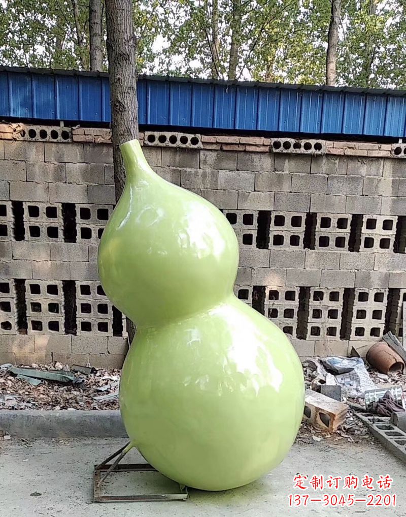 甘肃公园装饰休闲雕塑——葫芦仿真玻璃钢雕塑