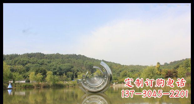 甘肃公园不锈钢半圆环景观雕塑