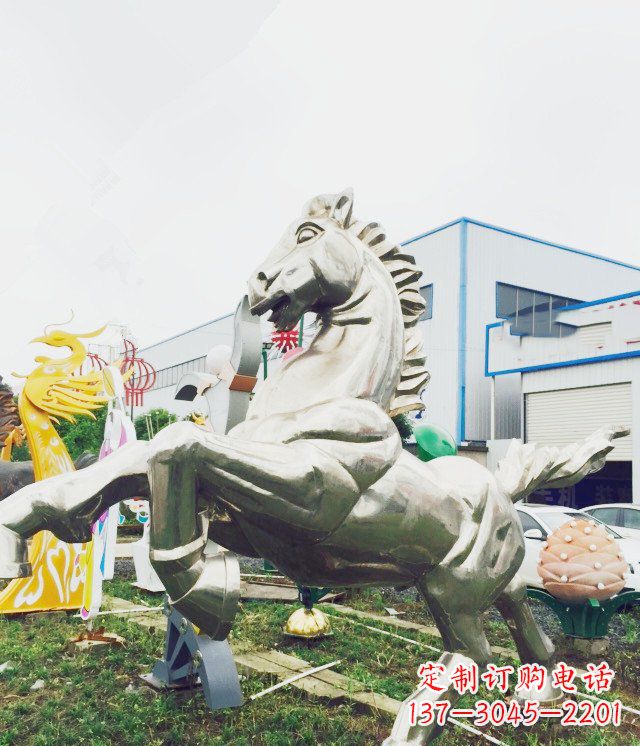 甘肃产品名称优雅的不锈钢雕塑——奔马