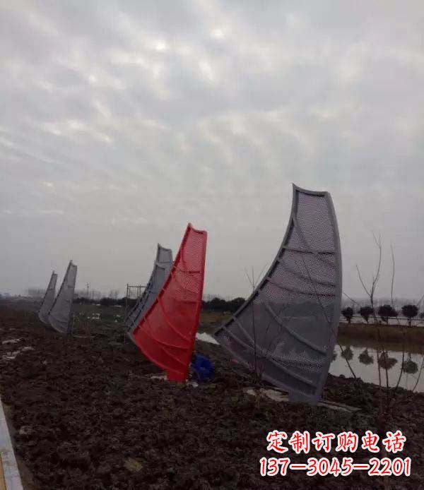 甘肃不锈钢抽象帆船雕塑