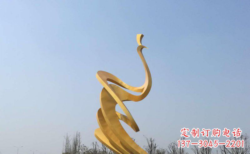 甘肃抽象凤凰不锈钢雕塑