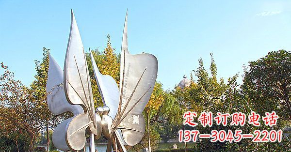 甘肃英伦风格精致不锈钢抽象蝴蝶雕塑