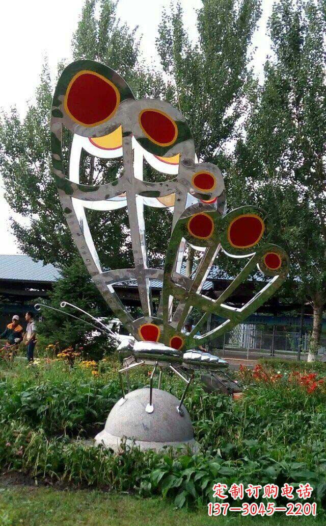 甘肃现代艺术不锈钢蝴蝶雕塑