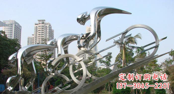 甘肃不锈钢自行车抽象雕塑