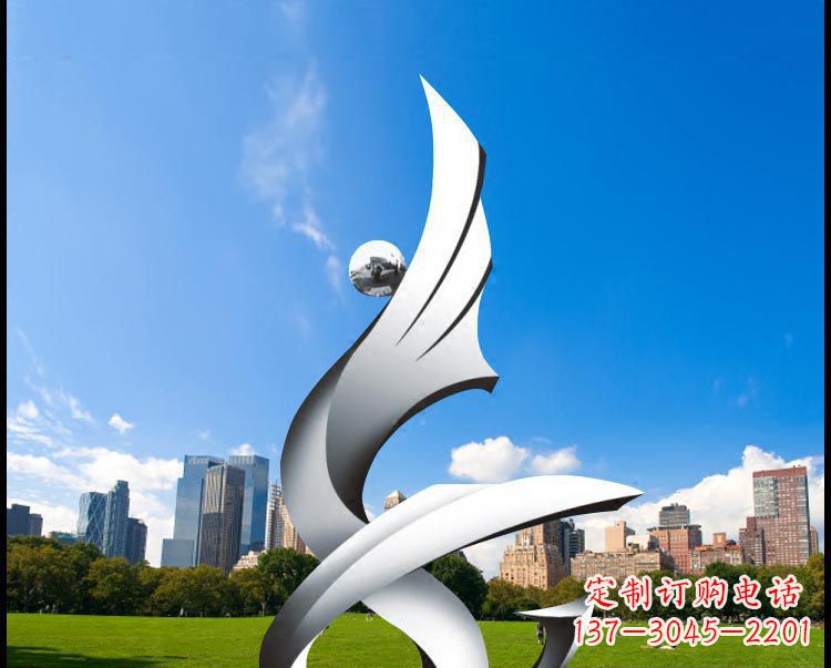 甘肃优雅贵族不锈钢凤凰雕塑